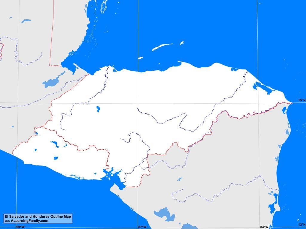 Гондурас пустой карте