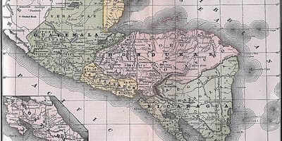 Карта британский Гондурас