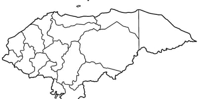 Карта пустая карта Гондураса