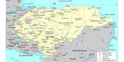 Гондурас карта с городами